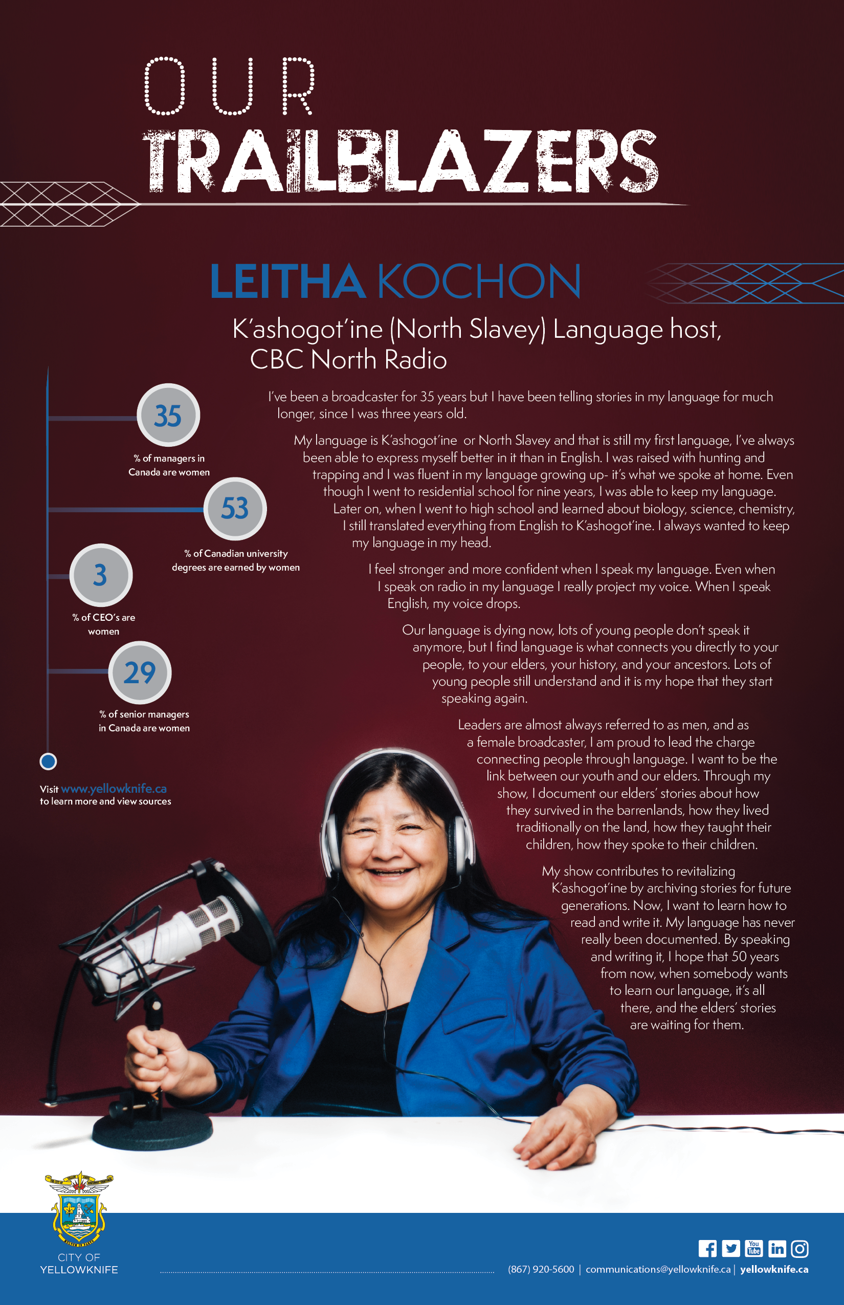 Trailblazer Graphic - Leitha Kochon (caption below)